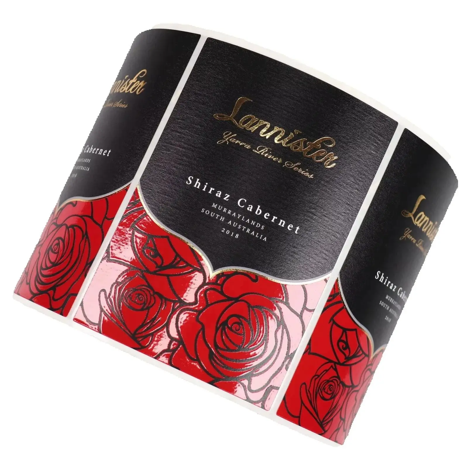 Custom Gold Foil Wine Labels｜Embossed or Debossed｜Spot UV｜Waterproof｜Permanent Adhesive