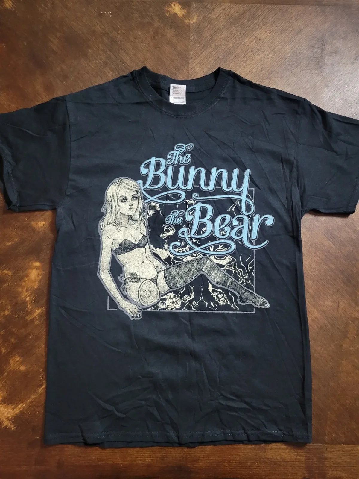 The Bunny The Bear Shirt Mens Medium Black Post Hardcore Metal Rock Band Graphic