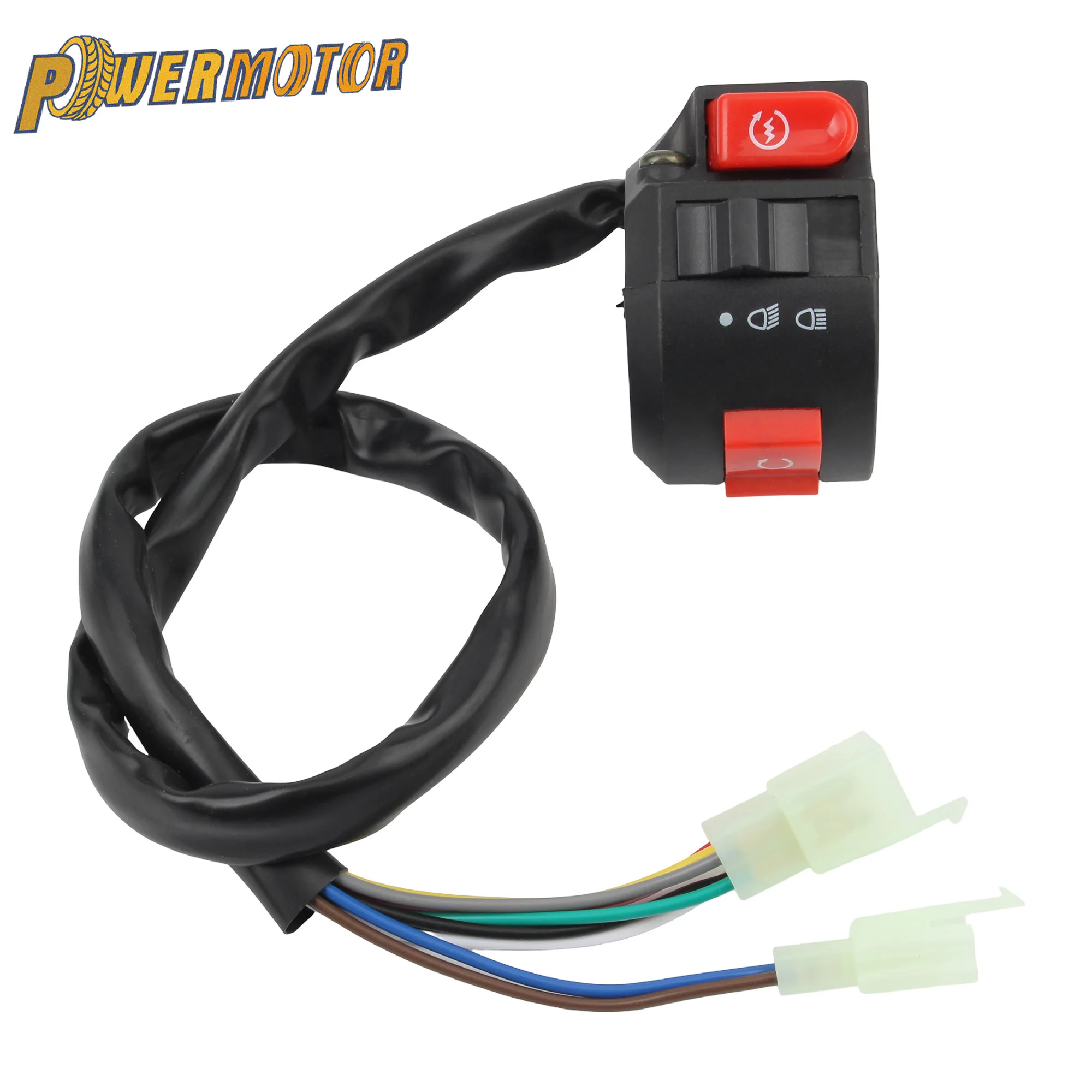 Universal 22MM Motorrad Schalter Drehen Licht Scheinwerfer Start Tasten ATV Motorrad Lenker Controller Schalter Zubehör