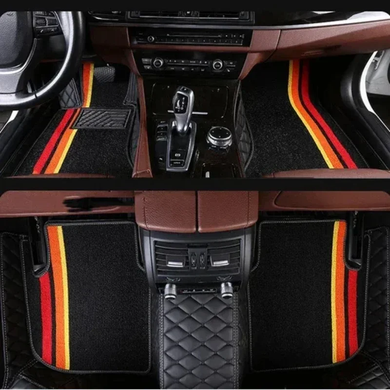 

Customized luxury double layer car floor mat for Audi A5 convertible 8f7 F57 2018-2023 A6 4G2 C8 2019-2023 interior details