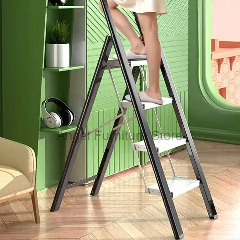 Taburetes para niños pequeños, escaleras de metal negras pequeñas multifuncionales, envío gratis, andamios, Escada Dobravel, muebles para el hogar