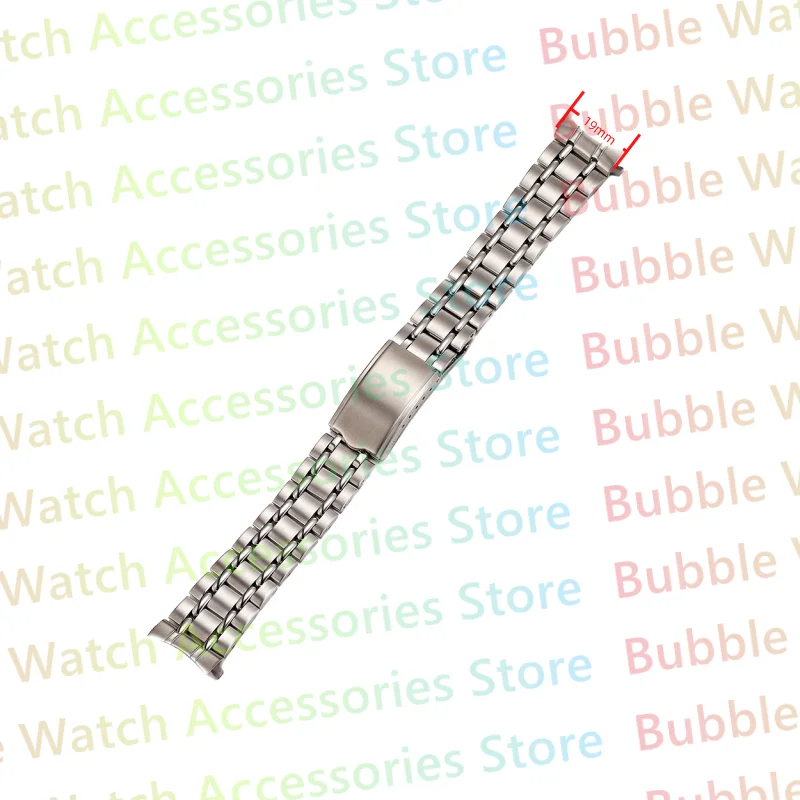 19MM 20MM 21MM Stainless Steel Fold Buckle Clasp Wrist Belt Bracelet Silver Fit For Skx Watch Accessories Brushed texture