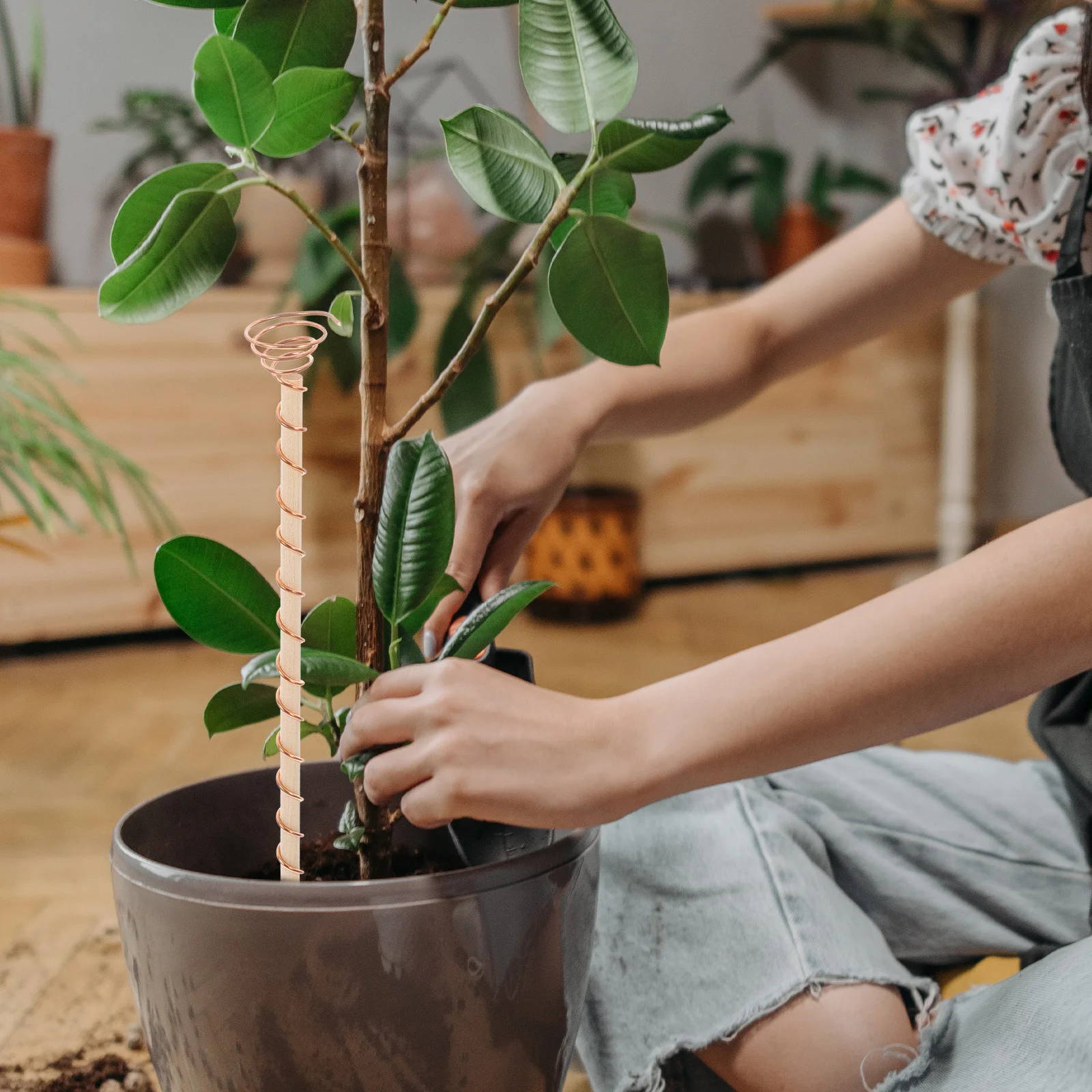 

1Set Copper Wire for Gardening Electroculture Kit Copper Antenna DIY Projects Garden Tools Set Gardening Tools Set