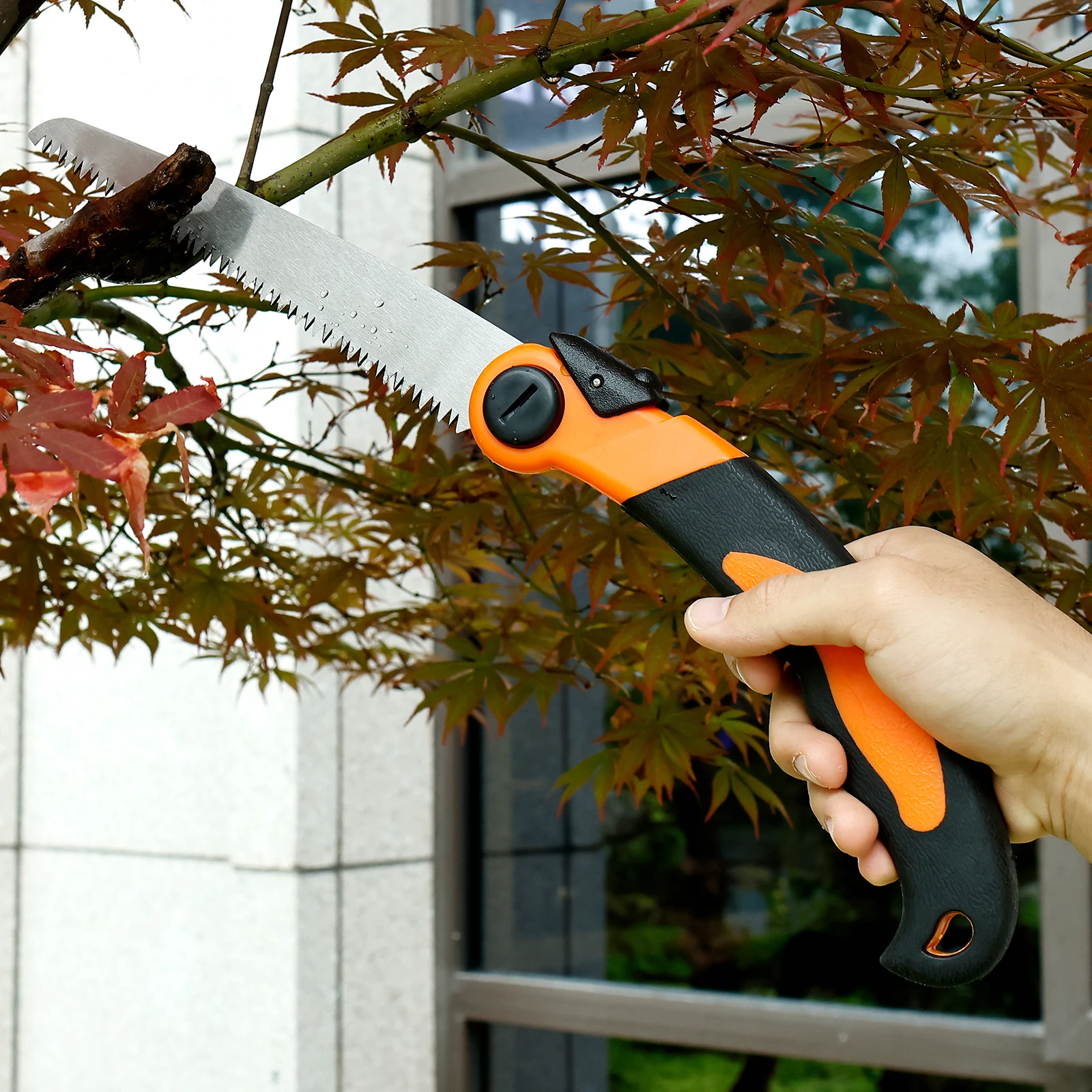 

Folding Saw Portable Garden Pruning Felling Saw Sharp Power Tooth Blade Three Sided Grinding for Thick Trunks and Branches