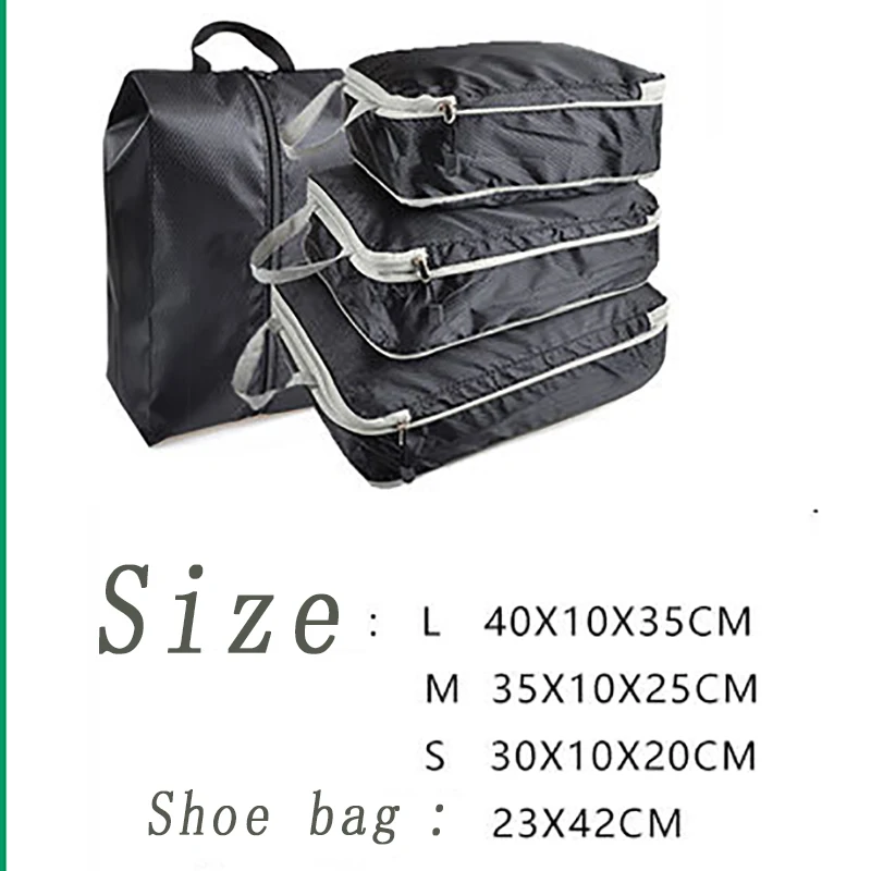 Borsa Organizer da viaggio cubi da imballaggio comprimibili borsa portatile in Nylon borsa per bagagli borsa per scarpe impermeabile pieghevole