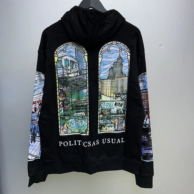 2024 Autumn Winter Black WHO DECIDES WAR Hoodie Men Women Top Version Streetwear Loose Pullover