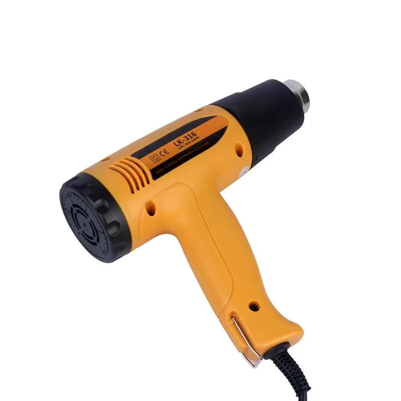 1600W 220V เกรดอุตสาหกรรม HOT AIR GUN ฟิล์มหดอุณหภูมิควบคุมไฟฟ้าปรับอุณหภูมิ HOT AIR GUN เครื่องมือ