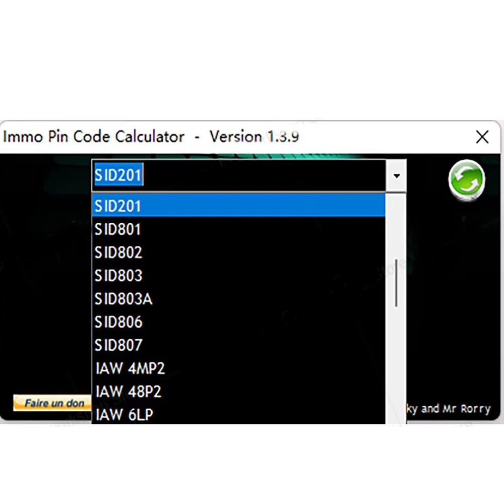 IMMO Pin Code Calculadora V1.3.9 Software de carros para Psa Opel Fiat Vag Código PIN desbloqueado em muitos PSA ecu podem ser decodificados por dumping