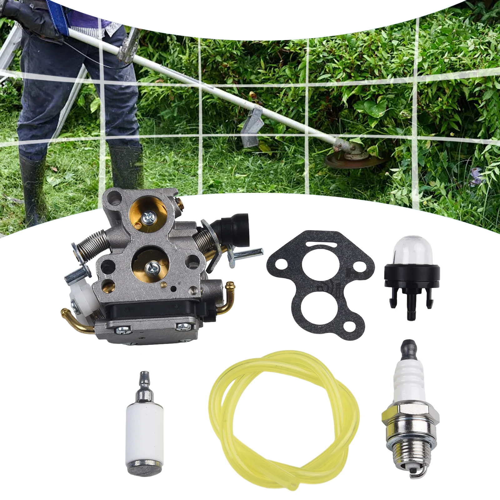 

1set Carburetor Garden Tools Kit For 135 140 140E 440 435E 440E 506450501 Chainsaw Carburetor Replacement Accessories