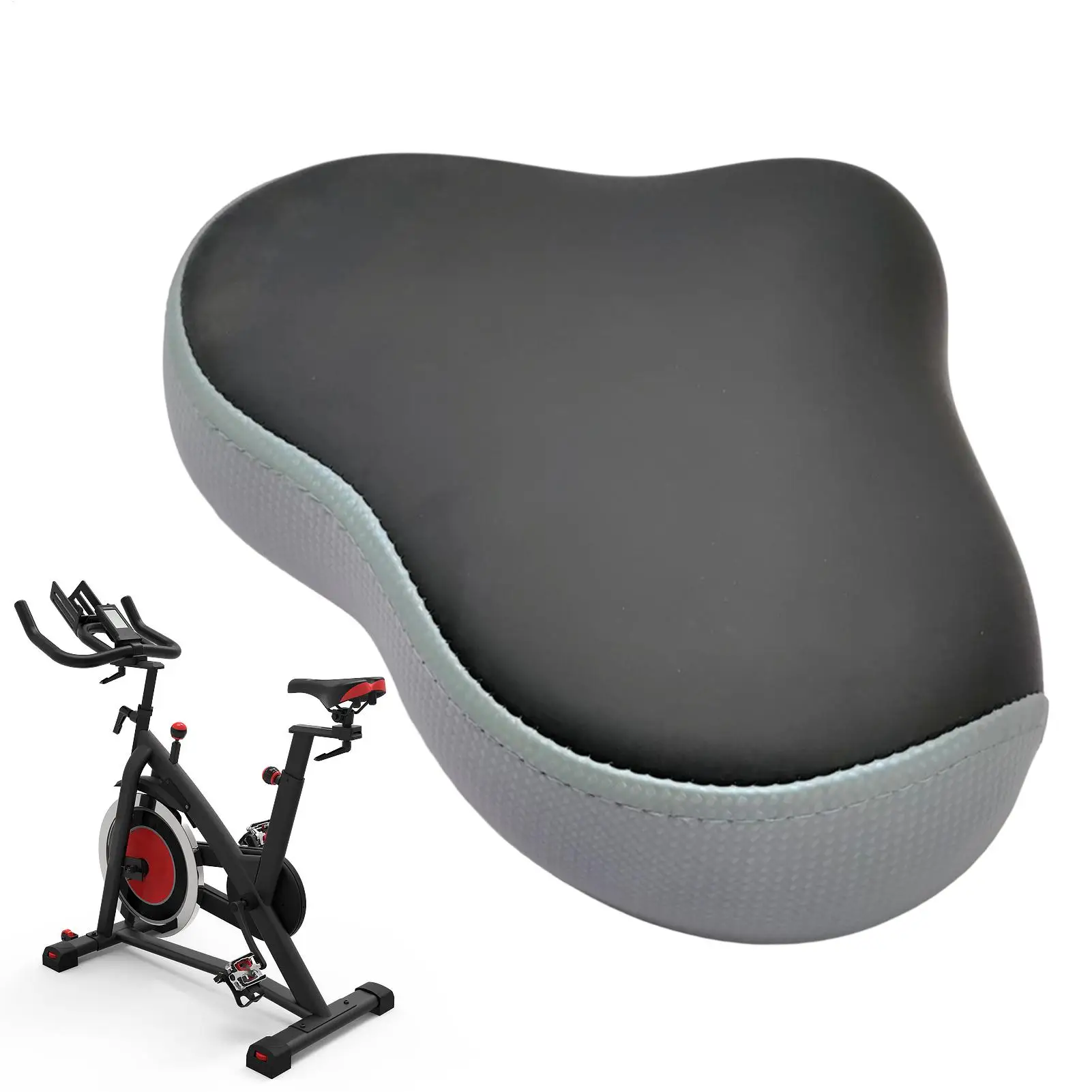 Exercise Bike Saddle Padded Ergonomic Thick High-Rebound Fitness Equipment Seat Padding For Gym Studio Clinic Hospital Office