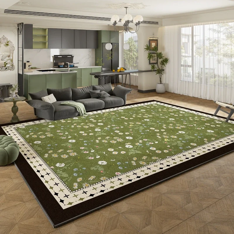 French Retro Style Rugs for Bedroom Irregular Shape Living Room Decoration Soft Carpet Washable Lounge Floor Mat Anti-slip Rug
