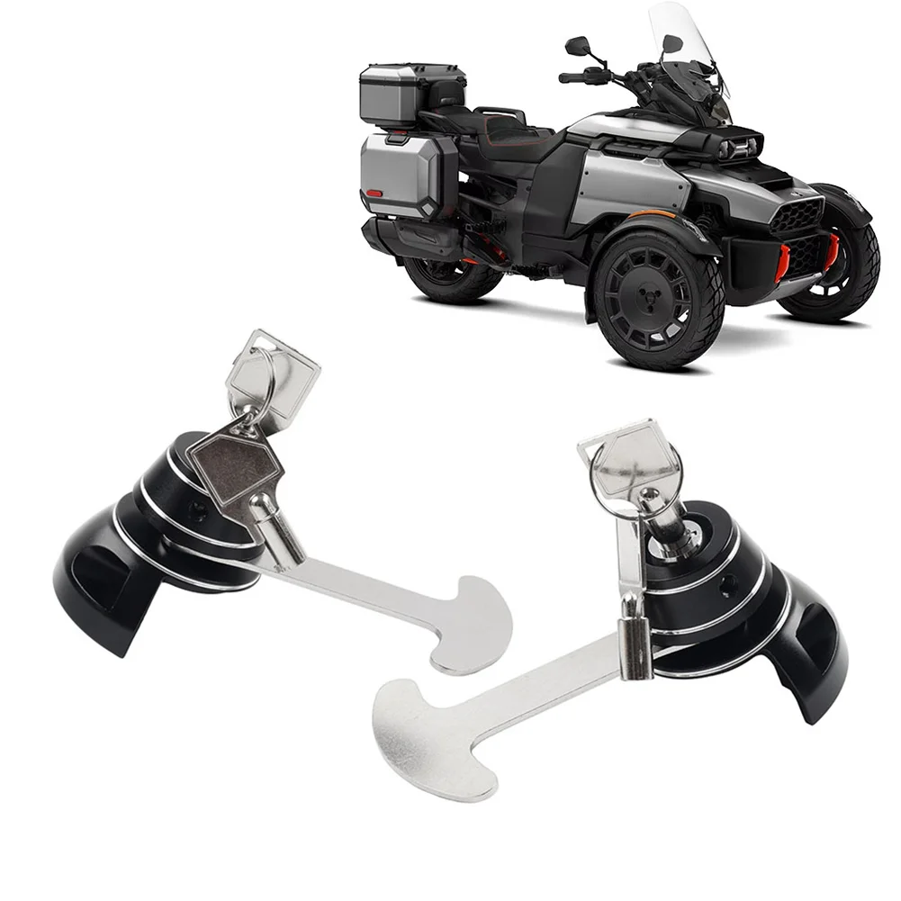 1 Pair Motorbike Anti Theft CNC Handlebar Helmet Lock For Can-Am Canyon Redrock XT 2025 2026
