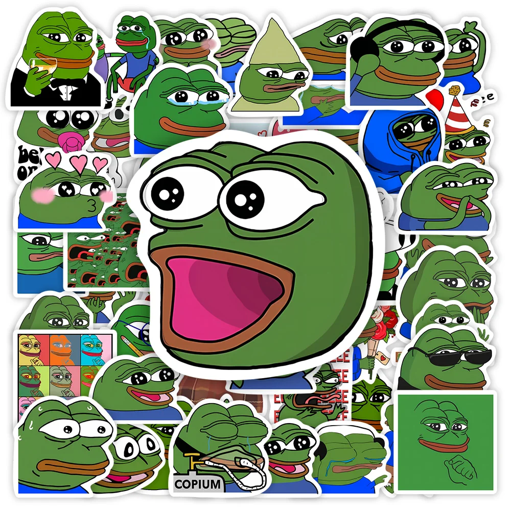 Pepe Frog Naklejki Śmieszne Fajne DIY Prezent Zabawka Graffiti Naklejka na Telefon Laptop Scrapbook Deskorolka Wodoodporne Naklejki