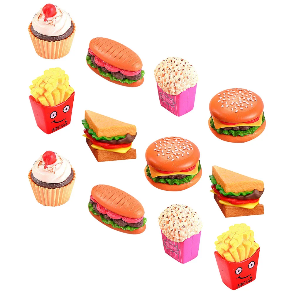 Simulated Hamburger Hot Dog Simulation Playing House Toys Plastic Fast Food Playset Toddler