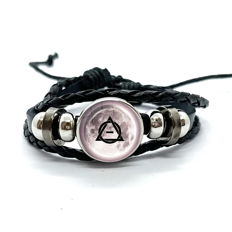 Therian Symbol Cat Wolf Fox Therian Bracelets Art Multilayer Braided Bracelets Bangles Handmade Jewelry Gifts