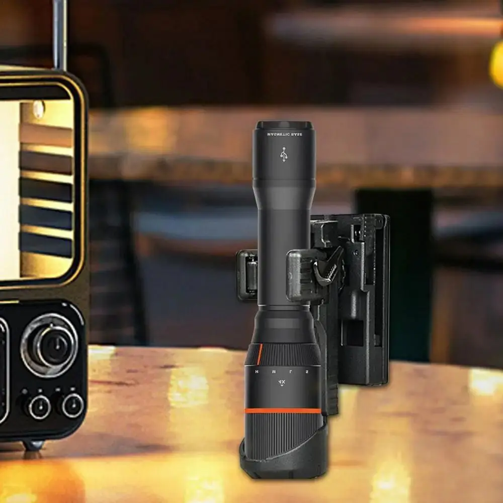 

360° Rotating Rotating Flashlight Holder Quick Unplug Lightweight Flashlight Belt Holster Portable Multifunctional