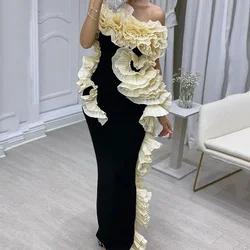 Customized Exquisite Prom Gown Sleeveless Backless Patchwork فساتين سهرة فخمه Evening Party Dresses Scalloped Celebrity Banquet