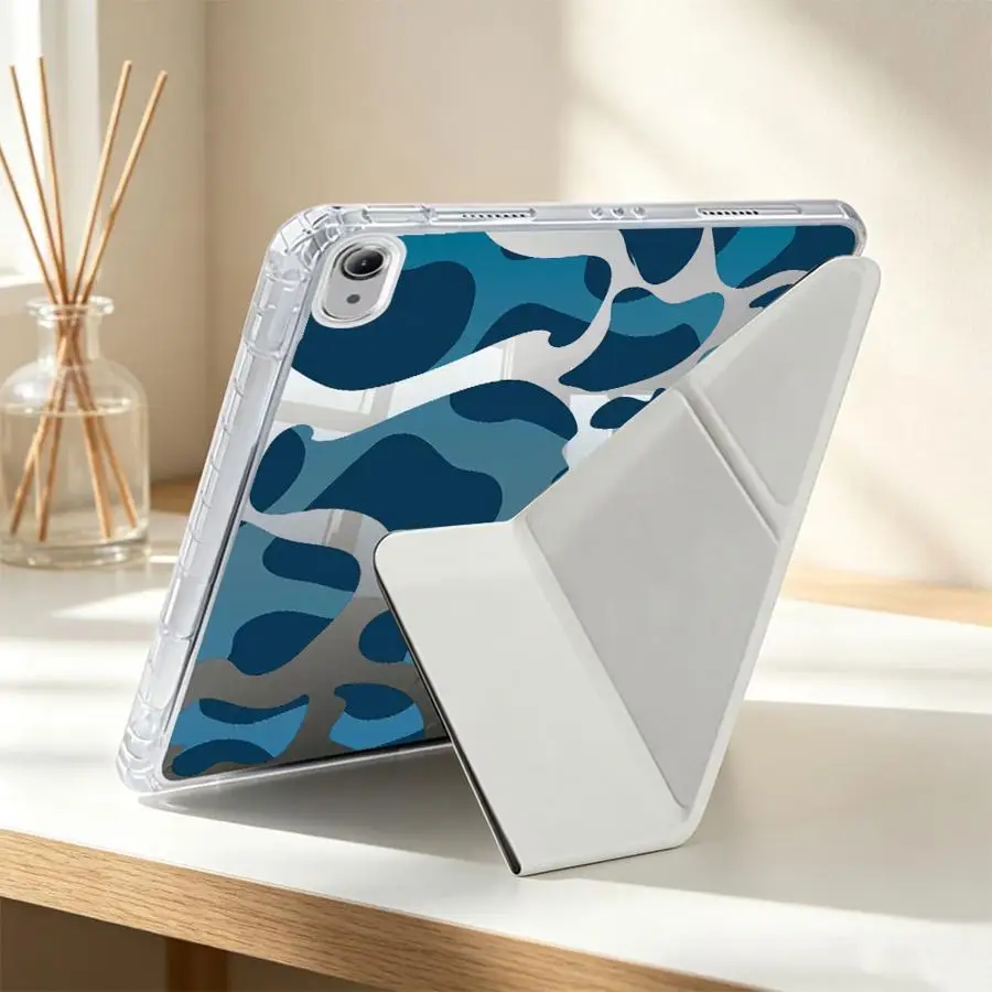 Personalized Ripple Pattern Tablet Case For Samsung Galaxy Tab A9 Plus S9 Plus A11 S7 FE S10 Lite S8 A8 With Pen Slot Cover