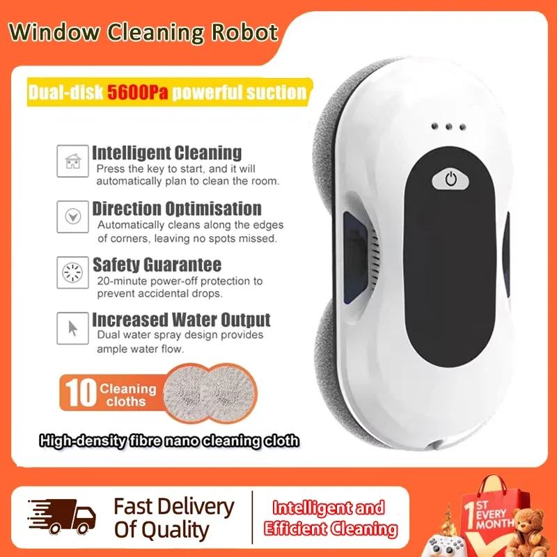 

Automatic Intelligent Ultra-thin Household Window Cleaning Artifact Cross-border Two-way Water Spray Window Cleaning Robot Fully