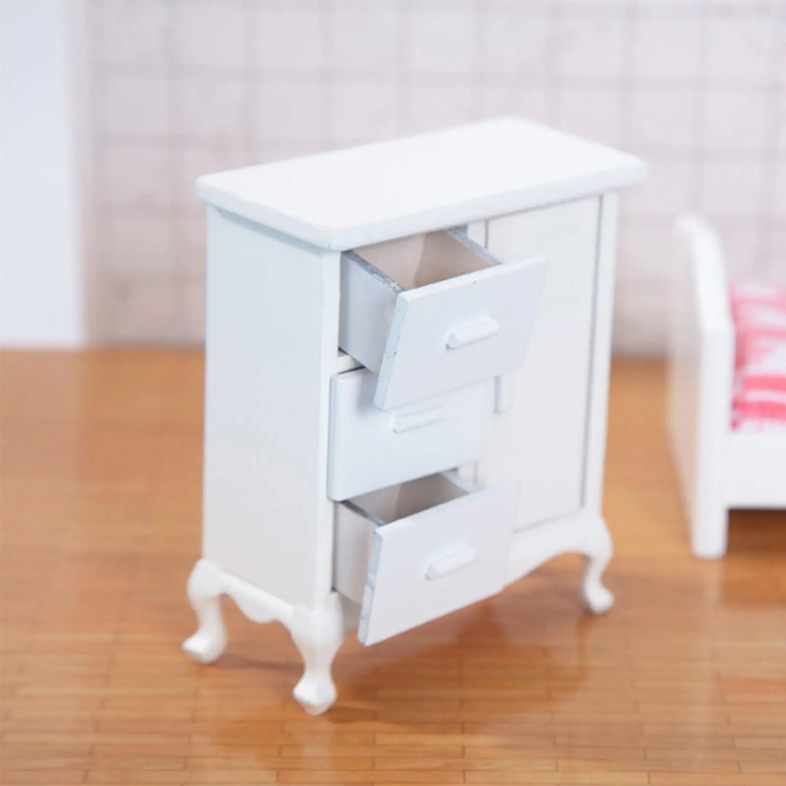 

Miniature Wooden Dollhouse Cabinet Miniature Cabinet with drawer door