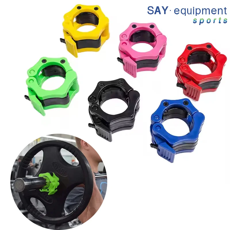 1Pair Pro Dumbbell Barbell Bar Clip Collar Barbell Lock Clamps Quick 50mm Chuck Weight Lifting Bar Gym Dumbbell Body Building