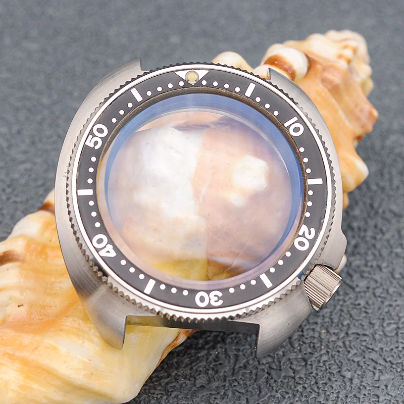 Silver  Bezel Insert NH35 Cases Fit Abalone Turtle 6105 6309 Diving Watches NH35 NH36 Automatic Movement Watch Replace Part