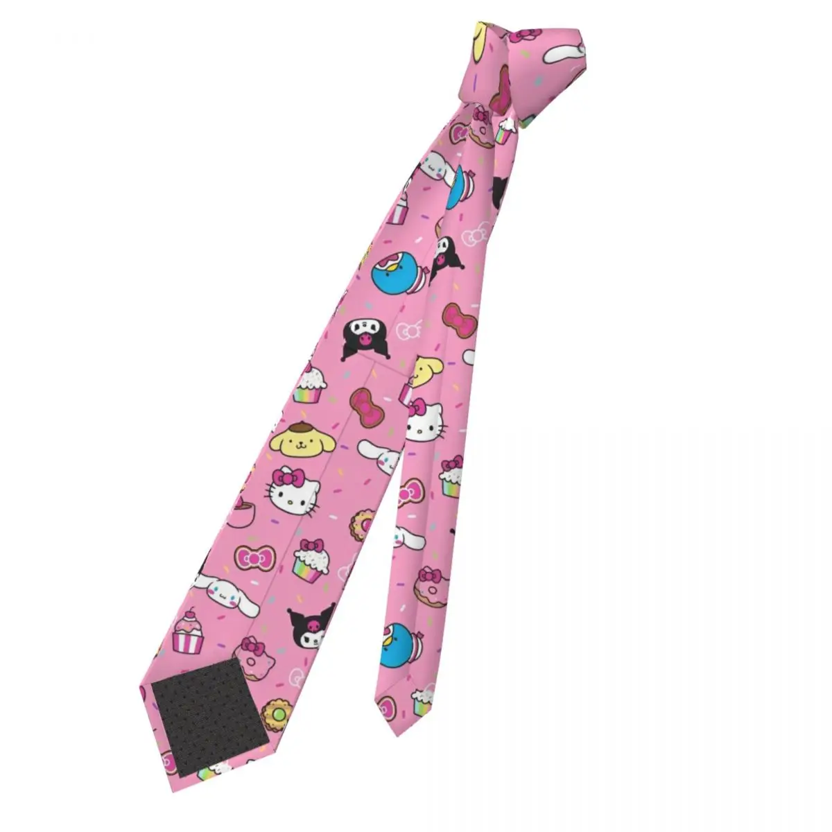 Hello Kitty Men Necktie Casual Polyester 8 cm Narrow Neck Ties for Mens Suits Accessories Gravatas Cosplay Props