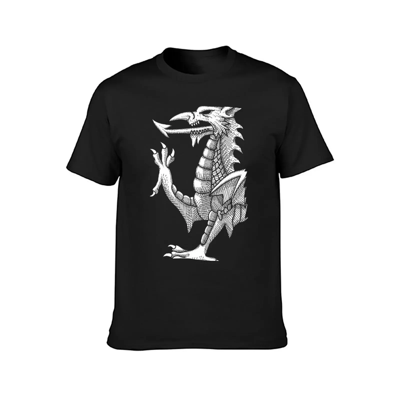 Welsh Dragon Lines T-Shirt Blouse cotton graphic tees fitted t shirts for men