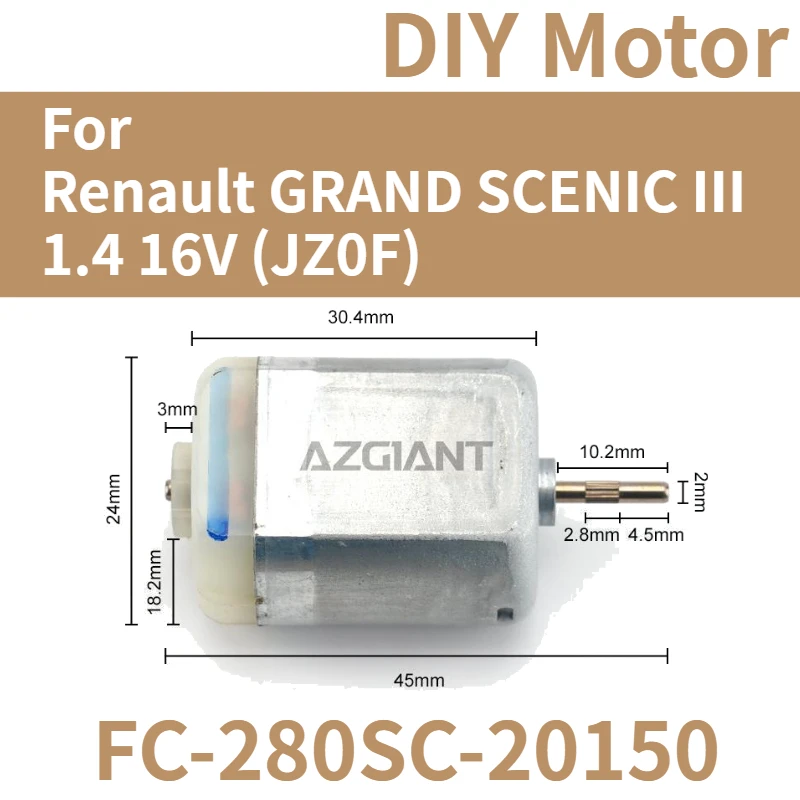 

FC-280SC-20150 для Renault GRAND SCENIC III 1.4 16 В JZ0F автомобильные детали универсальный комплект для ремонта двигателя постоянного тока DIY 45 мм