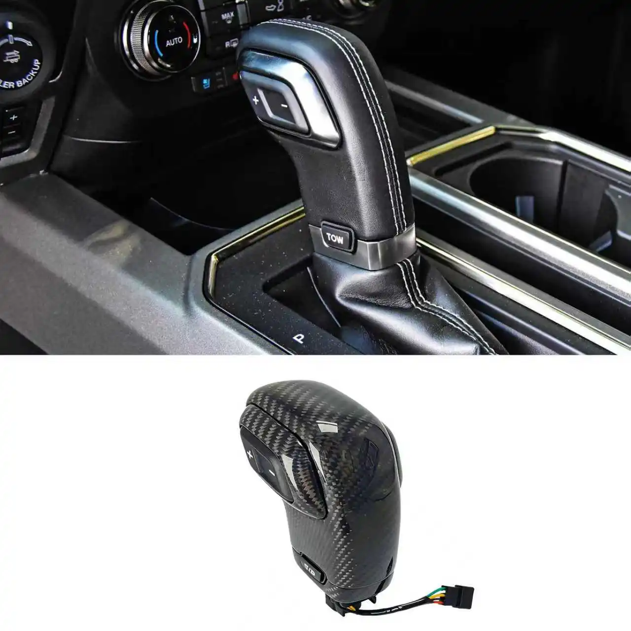 

Ручка переключения передач LS AUTO из настоящего карбона для Ford F-150 Raptor 2015-2020 годов, прямая замена рычага КПП