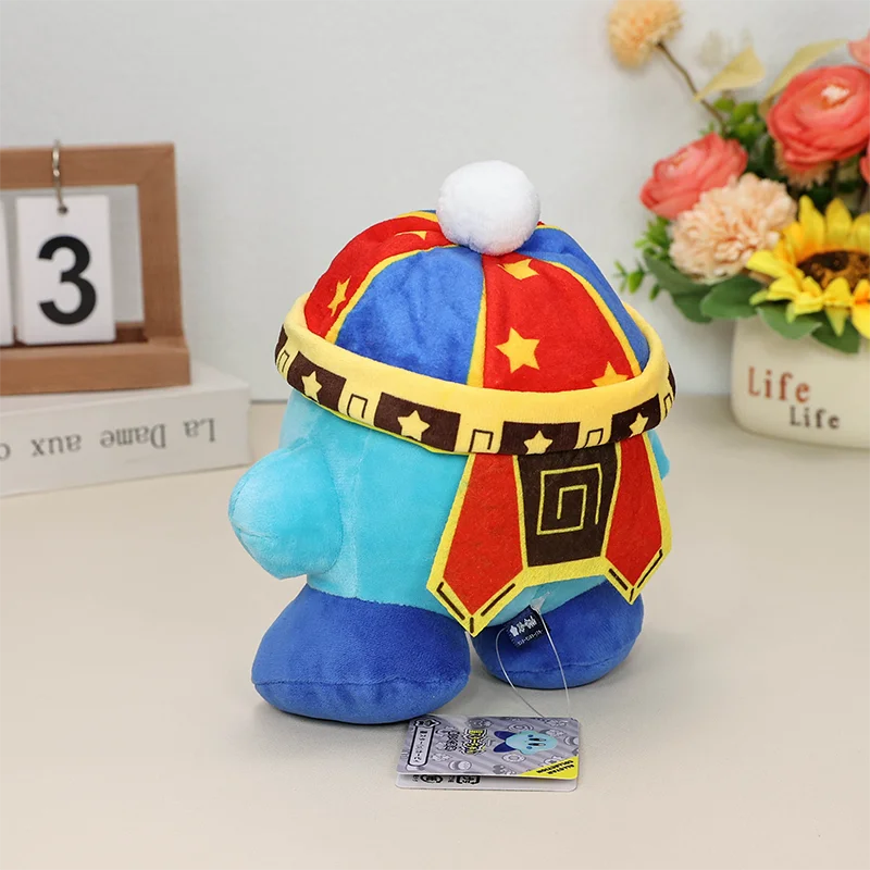 TAKARA TOMY Blue Kirby Wearing a Hat 6inches Plush Toy , Switch Game Yo-Yo in Cap Character Stuffed Animal Yo Teddy Cartoon Doll