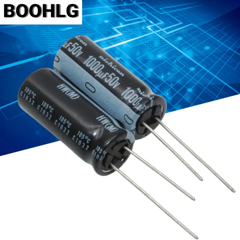 10PCS origina NICHICON 1000UF 50V Japanese Nichicon electrolytic capacitor 50V 1000UF 16X25 PS high frequency and low resistance