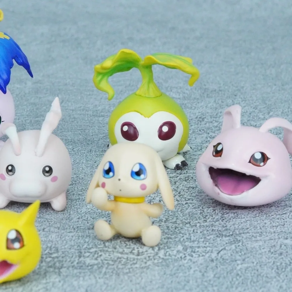 2-5cm Anime-Figur Gabumon Pyocomon Koromon Mochimon Plotmon Digimon Adventure Actionfiguren PVC-Statue Schreibtisch-Spielzeug Geschenke – Detail 6