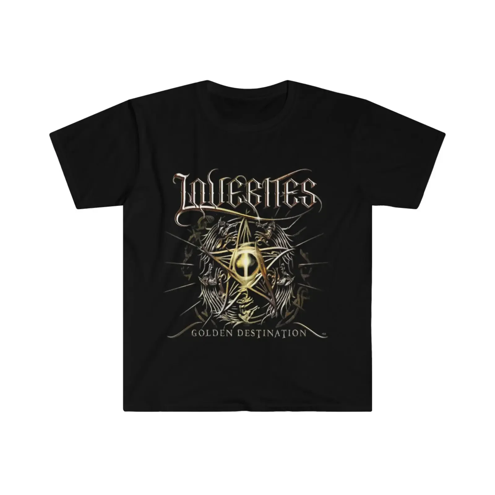 Soft Cotton T Shirt Japanese Rock Band Lovebites Golden Destination vintage Washed Comfortable graphic homme