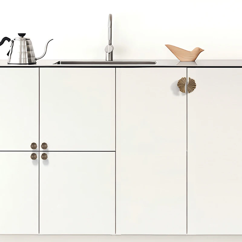 خزانة ودرج نحاسية عتيقة تسحب كوب عتيق ومقابض مسطحة لخزائن المطبخ وخزائن الحمام والخزائن وأجهزة الديكور #6