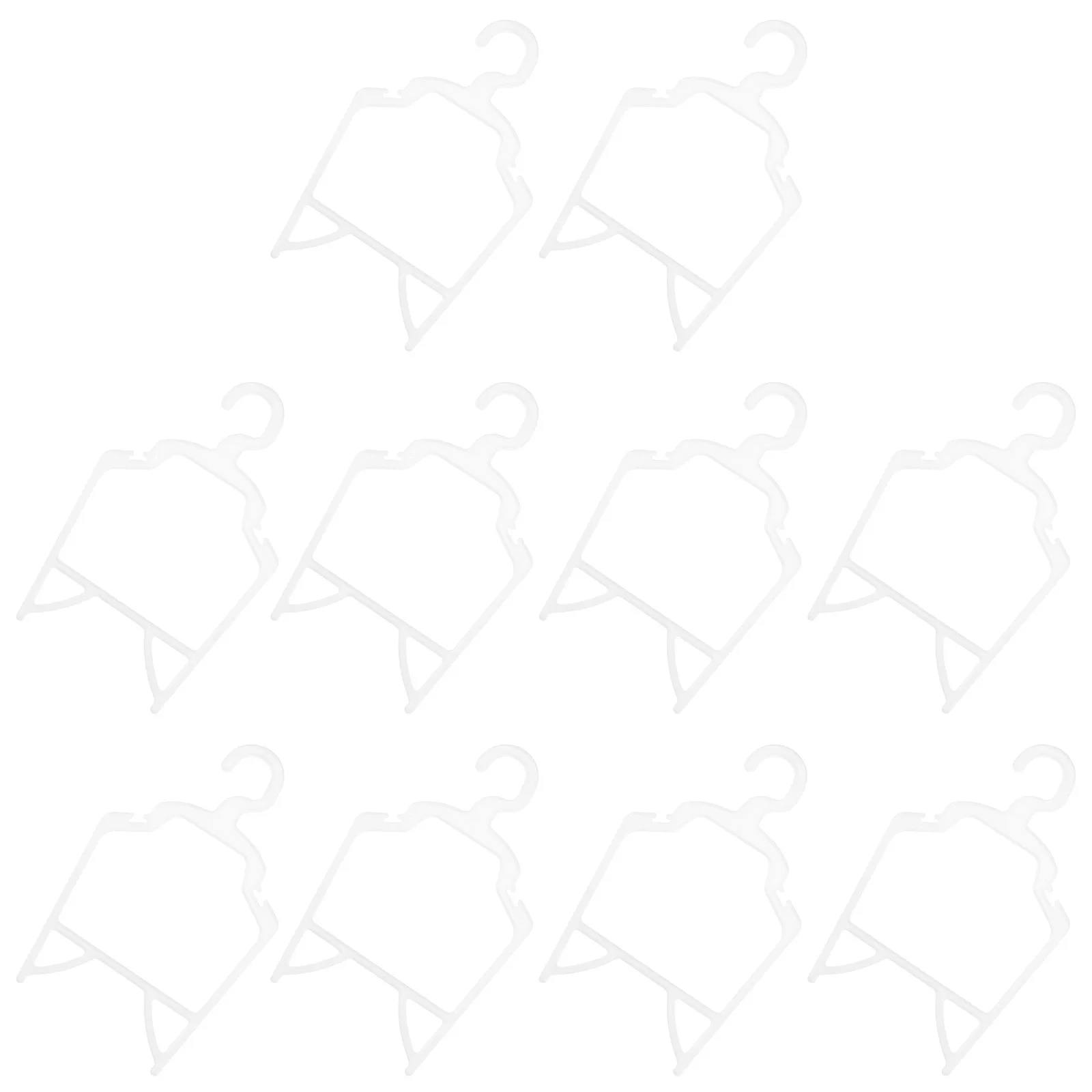 

10Pcs Pet Apparel Hangers Sturdy PP Dog Clothes Hangers Non Deform Design for Long Term Use Clothing Storage Solution