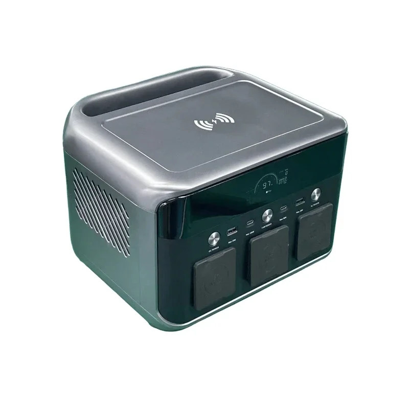Outdoor portable power bank and power station 600W LiFePO4 battery wireless charging portable mobile outdoor camping backup
