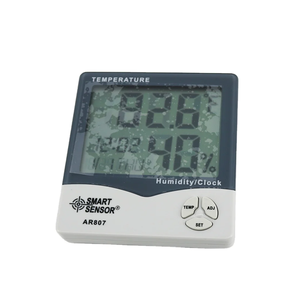 

AR807 Digital Hygrometer Thermometer Tester W/Calendar and Clock Alarm