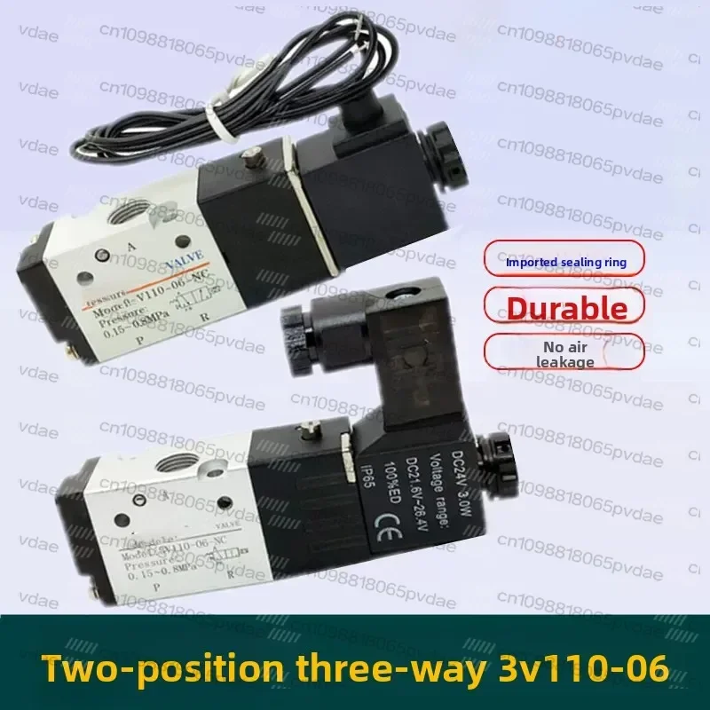 Tool Parts 3V110-06-NC 3V110-06-NO Air Solenoid Valve 3 port 2 Position  Normally Closed Normally Open Pneumatic Control Valve