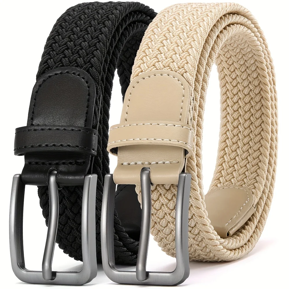 

Fashion Retro Men's Alloy Pin Buckle Elastic Belt Belt Trendy Simple Casual Outdoor Adventure Multifunctional Belt Accessories
