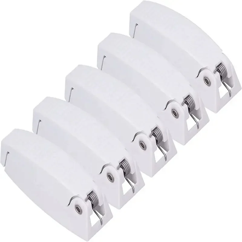 

5 шт., дверная защелка для багажа, белый крючок для хранения прицепа, пряжка с замком отсека, фиксированные пряжки, аксессуары для модификации автофургона