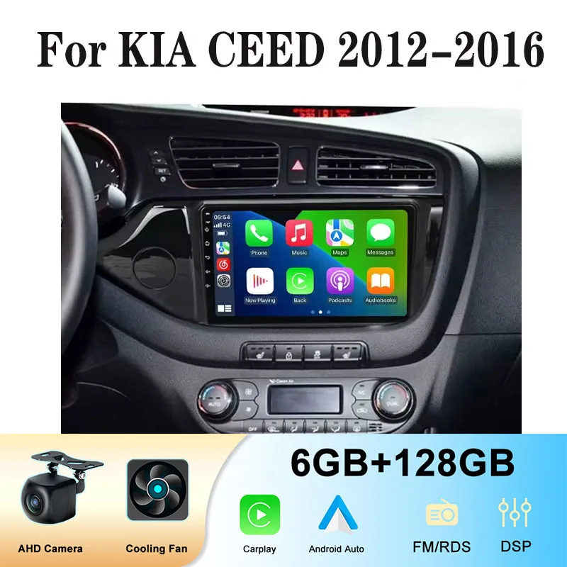 

9'' Car Radio For KIA CEED 2012-2016 Android Carplay Wireless BT WIFI Multimedia Video Player GPS Navigation Stereo Head Unit