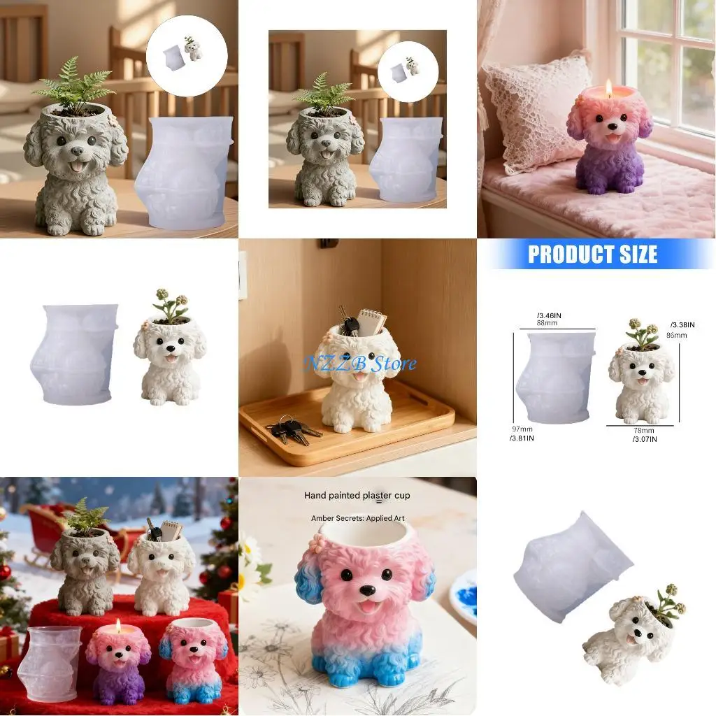 

T21F Multipurpose Silicone Mould for Plant Pots Handmade Planter Mould Easy Demoulding Pen Holder Craft Tool