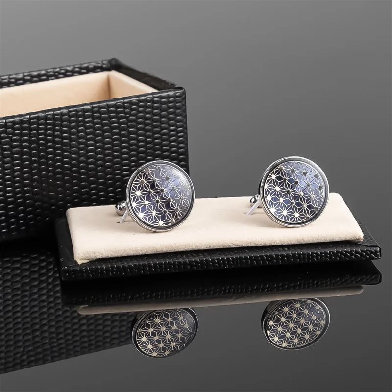 Light Luxury Shirt Cufflinks Men's Shirt Cuffs Nail French Round Button Custom Wedding Dress Bridegroom Suit Sleeve ﻿