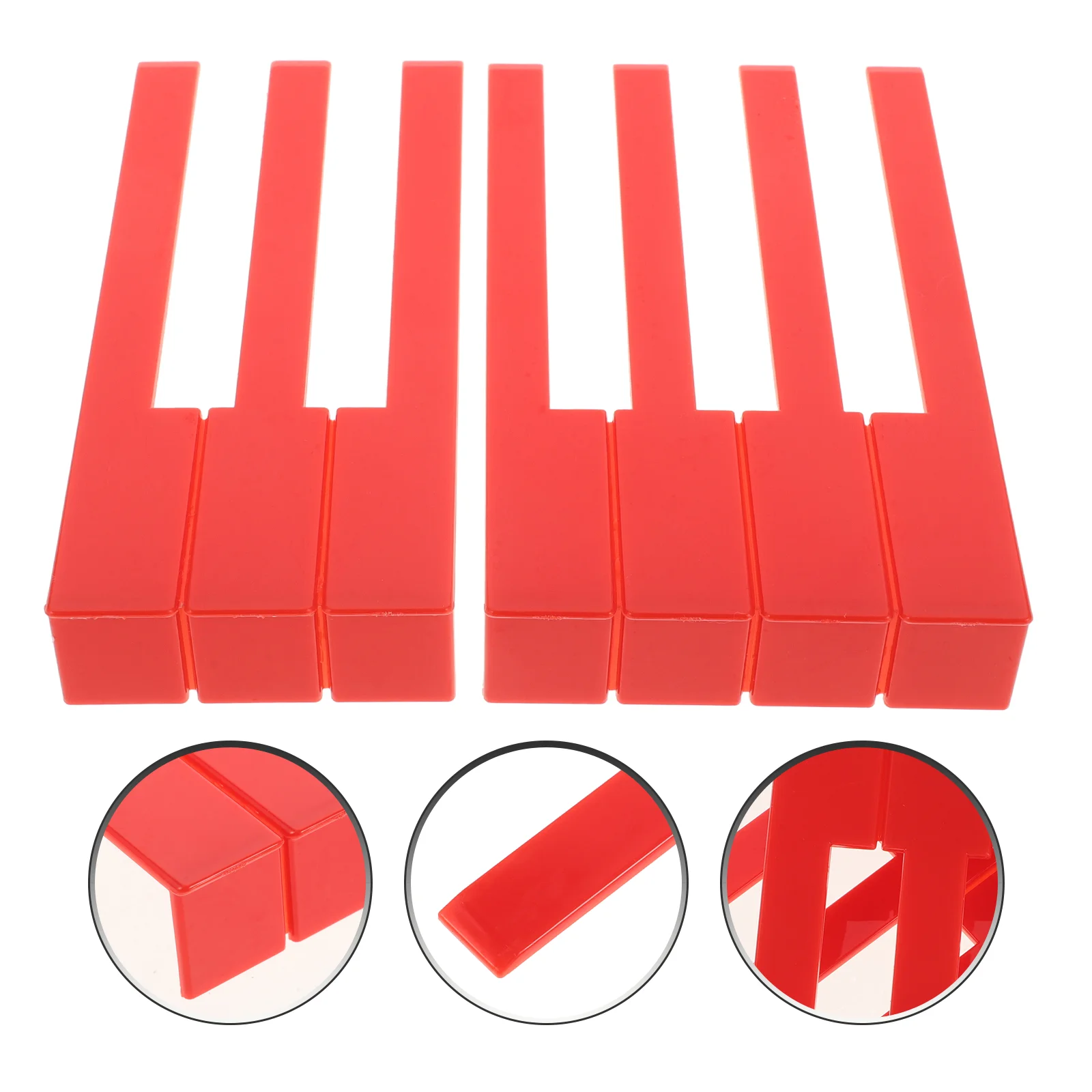 

Keybar Piano Skin Hand-held Keys Electric Stand Vertical Stickers for Red Replacement Stuff