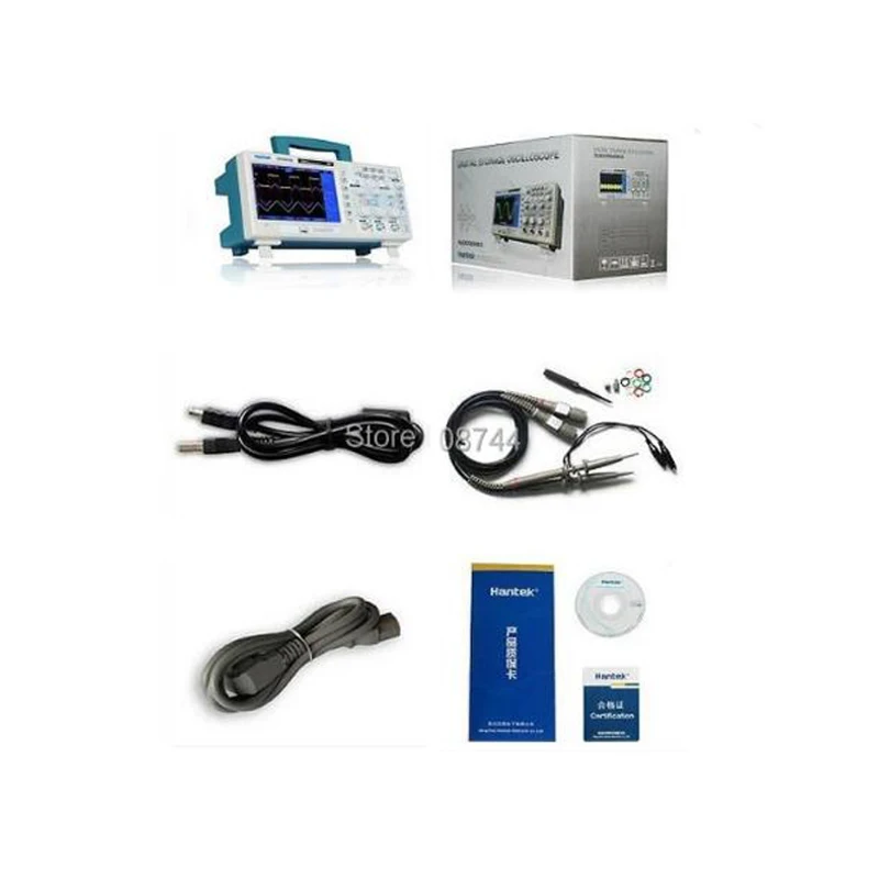 Hantek-Oscilloscope à stockage numérique DSO5072P, 70MHz, 2 canaux, 1GSa/s, longueur 24K, USB