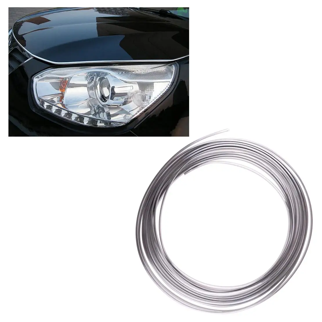 

38' Silver Car Door Edge Guard Molding Trim Anti-Scratch U Shape Strip Protector