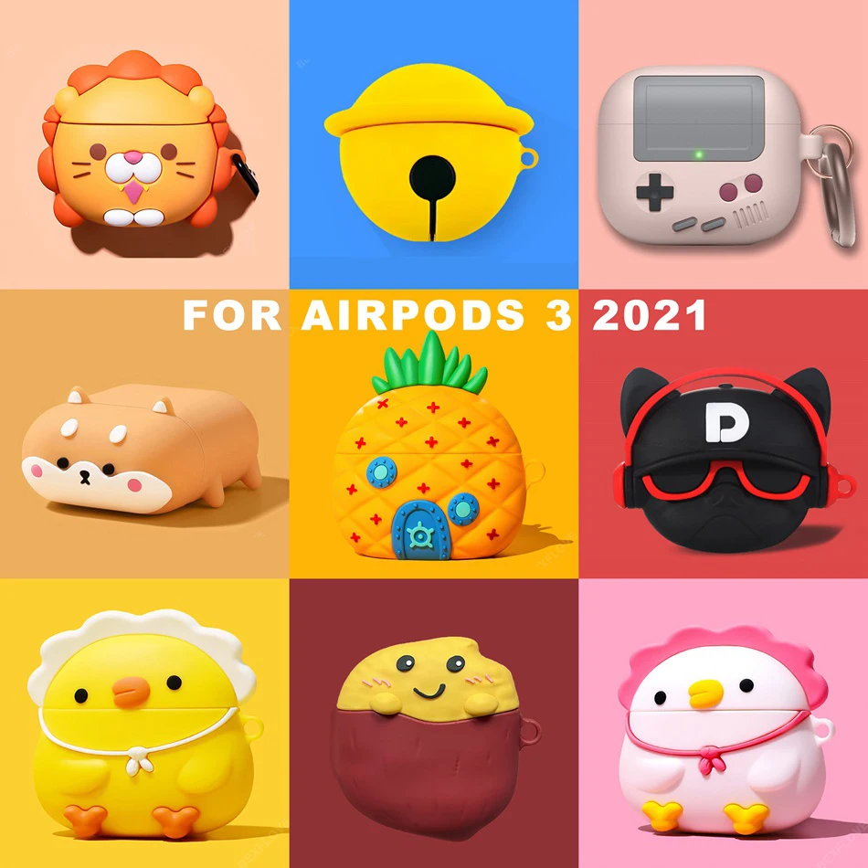 3D Hearphone Case For Airpods 2 3 Pro 1 Case Silicone Cute Earphone Cover for Apple Air Pods Pro 2 3 1 Earpods Case Charging BOX