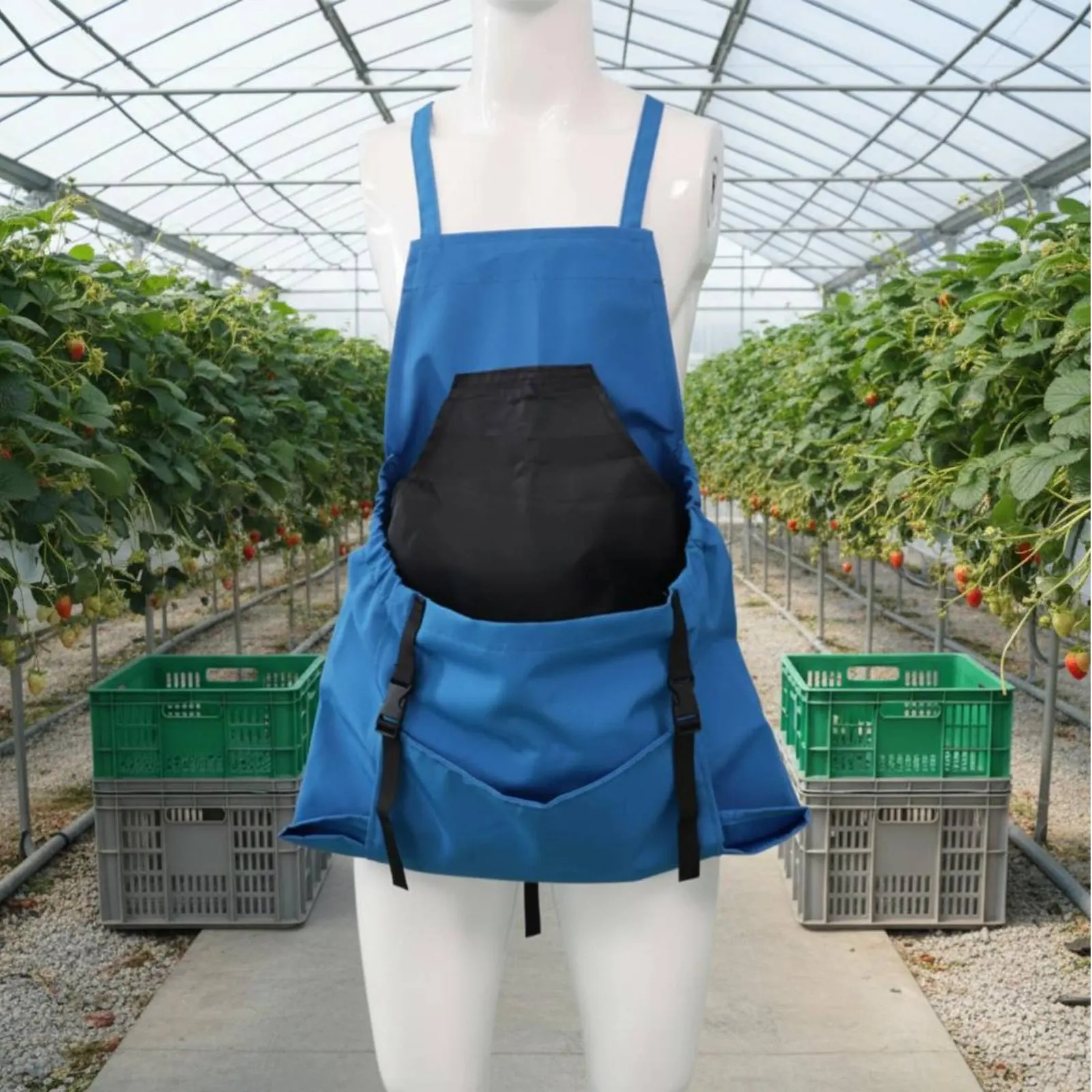 Picking Bag Apron Quick Release Fruit Picking Apron Fruit Harvest Bag Wide-Mouth Opening Hands-Unrestrained for Gardeners
