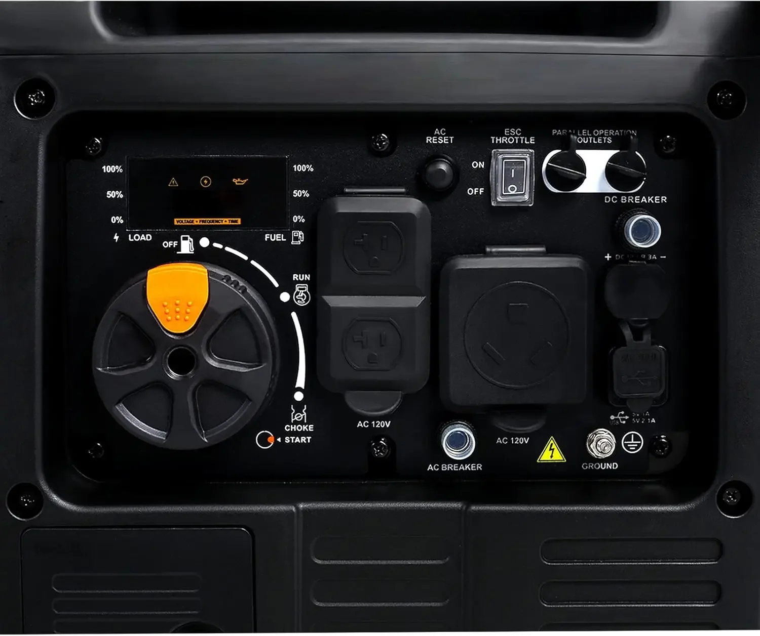 Super Quiet Inverter Generator 4500w Portable Generator Electric Start, Foldable Handle with Wheel